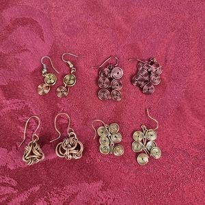 Copper Wire Spiral Earrings Bundle